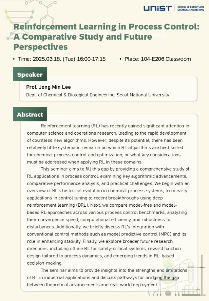 [2025-1 Seminar] Reinforcement Learning in Process Control: A Comparative Study and Future Perspectives