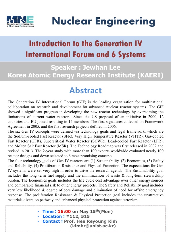 [NUE]Introduction to the Generation IV International Forum and 6 Systems