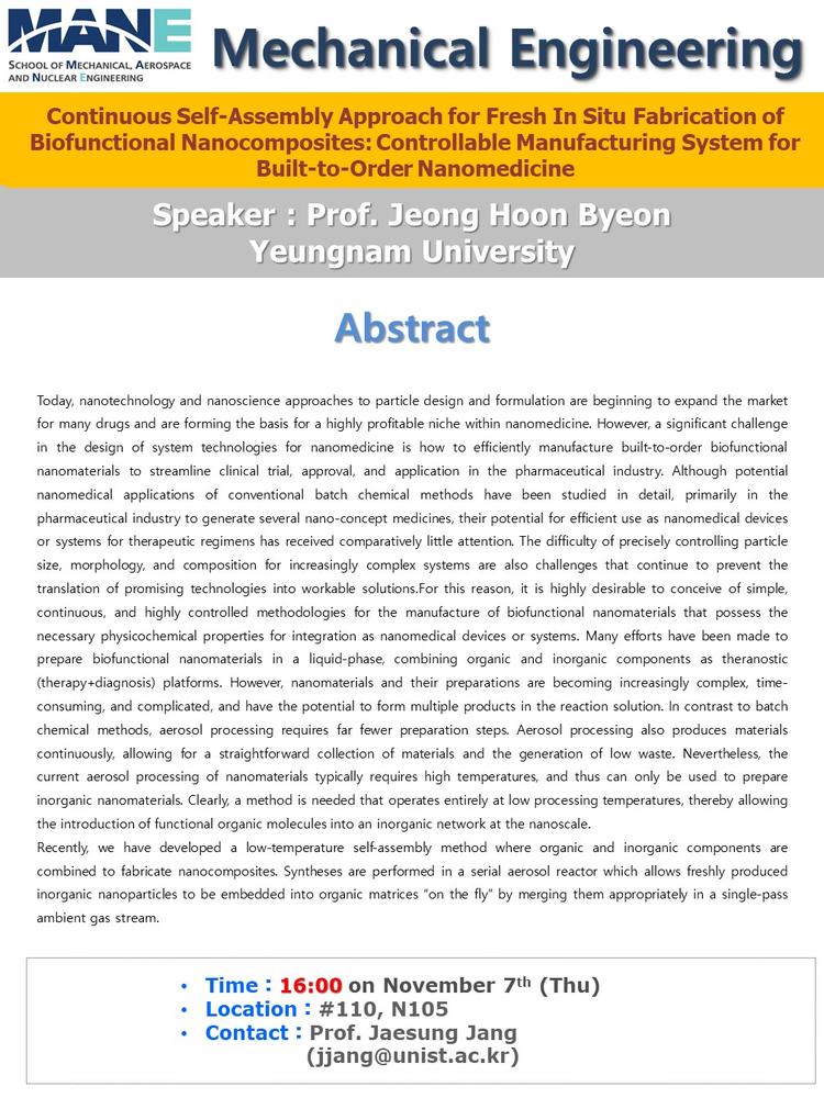 Continuous Self-Assembly Approach for Fresh In situ Fabrication of Biofunctional Nanocomposites