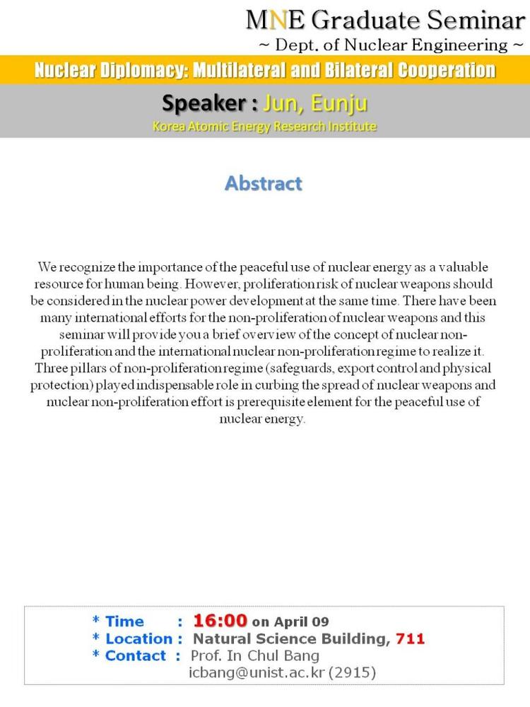 Nuclear Diplomacy: Multilateral and Bilateral Cooperation