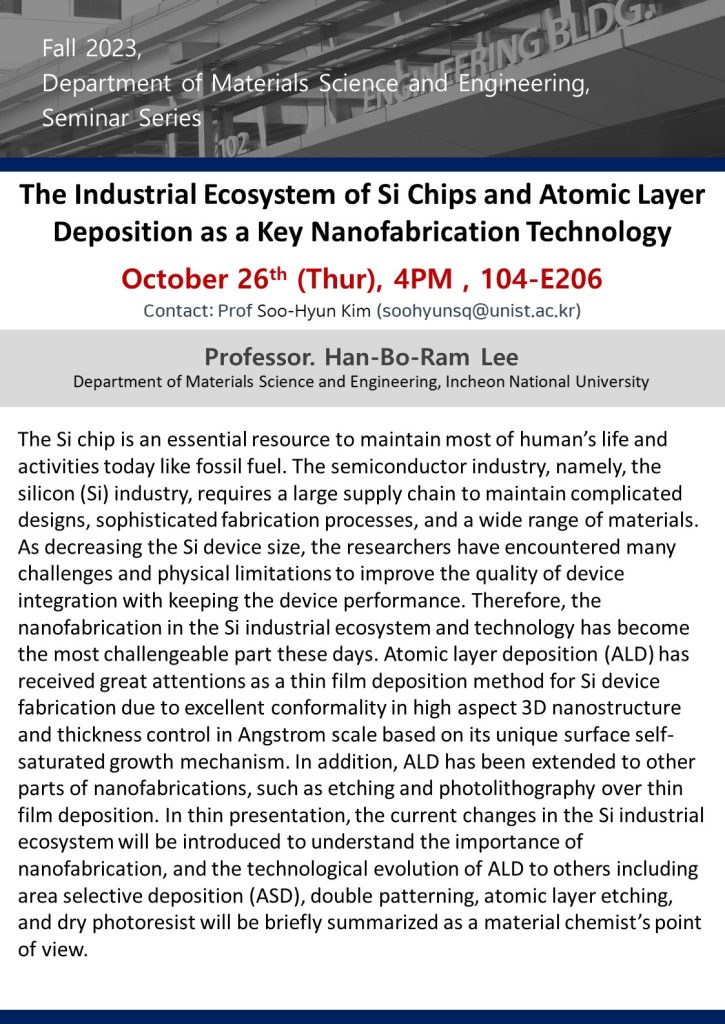 The Industrial Ecosystem of Si Chips and Atomic Layer Deposition as a Key Nanofabrication Technology