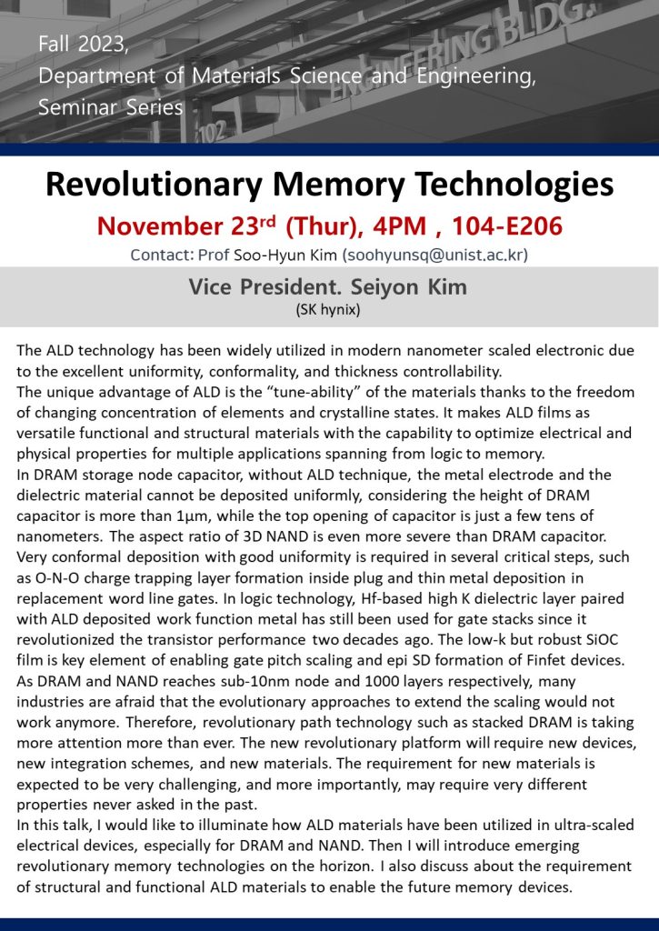Revolutionary Memory Technologies