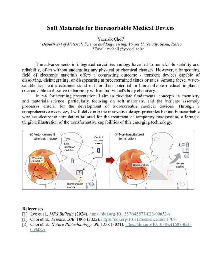 Soft Materials for Bioresorbable Medical Devices