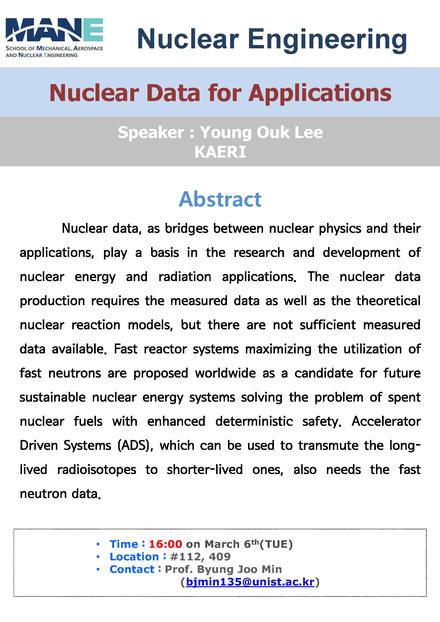 [NUE] Nuclear Data for Applications